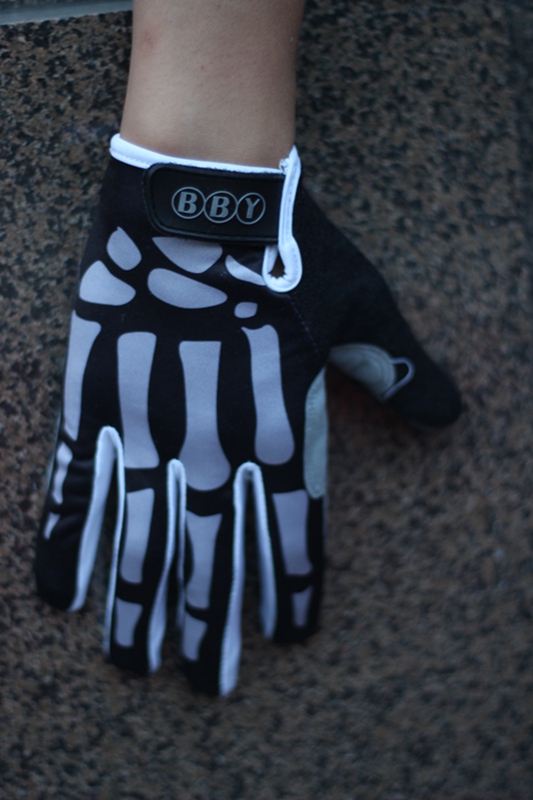 Handschoenen Skull zwart and grijs